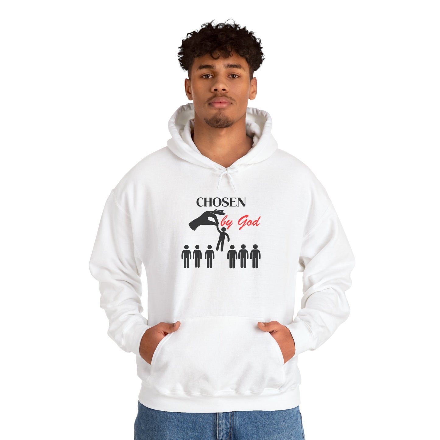 Chosen by God Hooded Sweatshirt, Unisex Religion Sweatshirt, Faith-Based Hoodies, Christian Gift, Spiritual Apparel